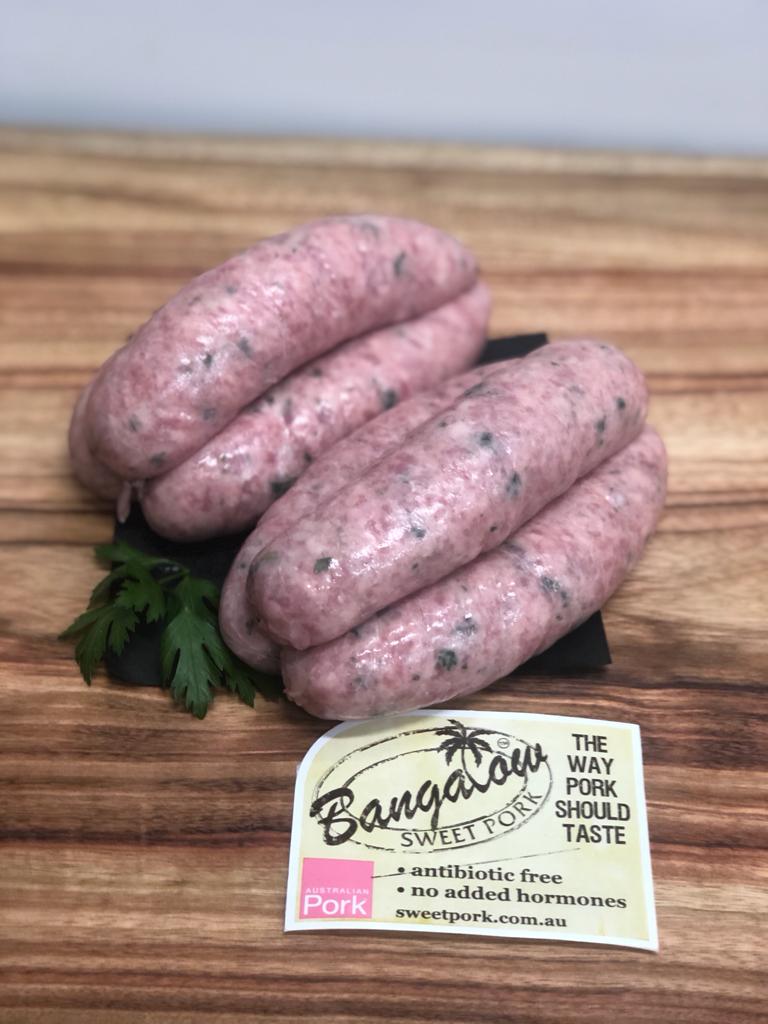 Bangalow Pork and Parsley Thick Sausages